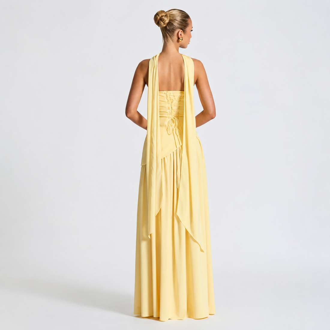 Fatimea - Vestido Maxi Sofisticado con Top Sin Mangas