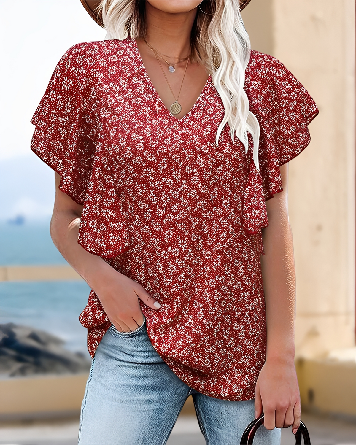 Eleri - Blusa Sofisticada con Escote en V