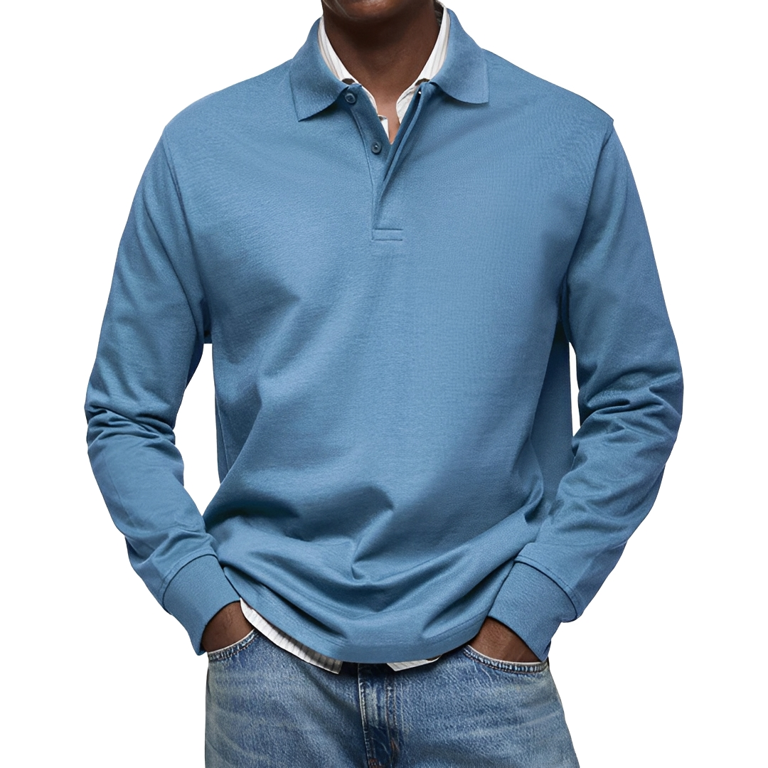 Argus - Polo de manga larga para hombre