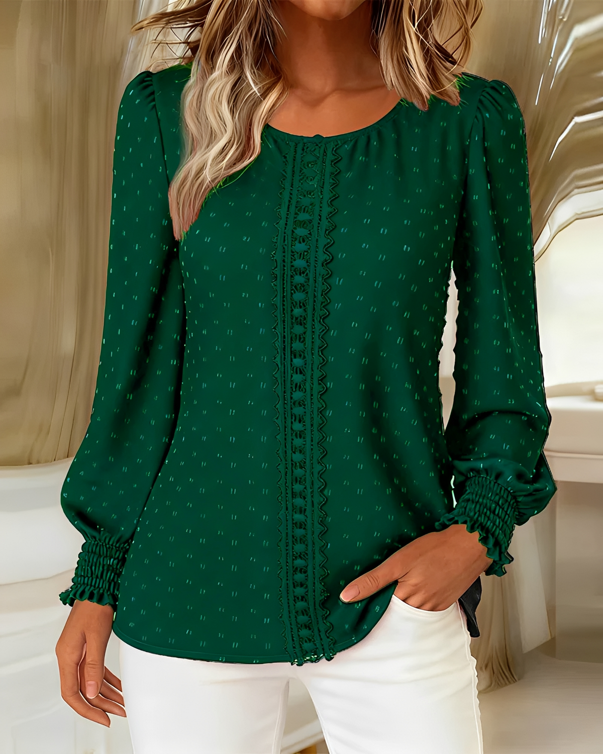 Chanita - Blusa con Volantes de Moda