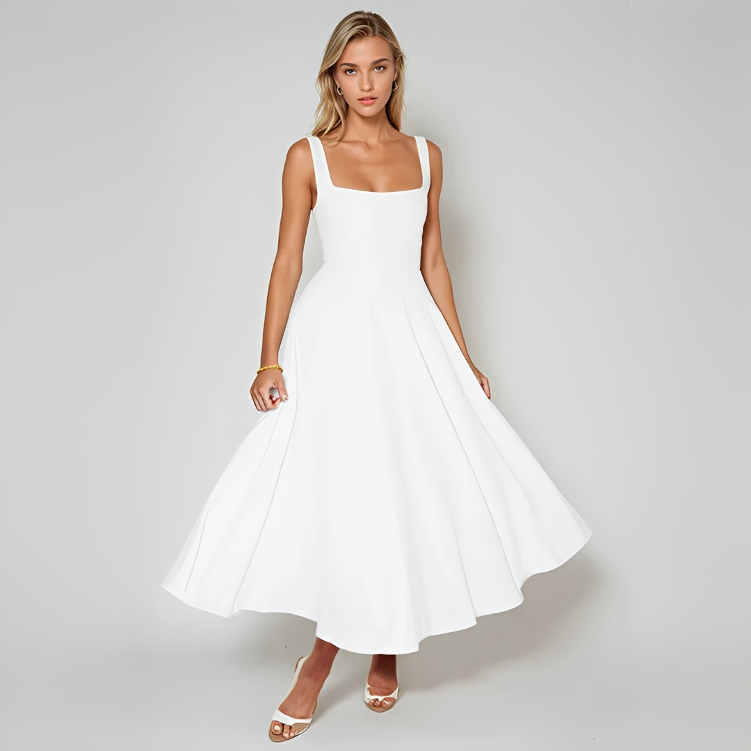 Yarabelle - Vestido Midi Sofisticado con Tirantes