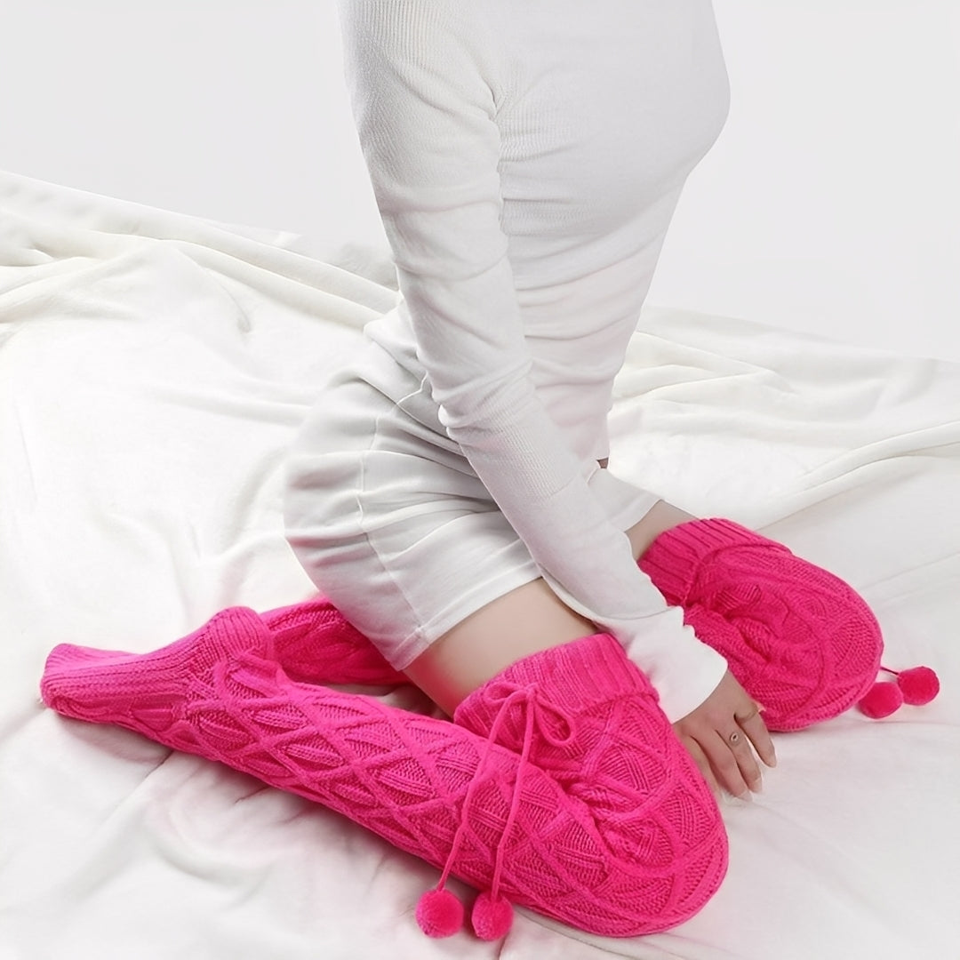 Kathleen - Calcetines hasta la rodilla con estilo y calor