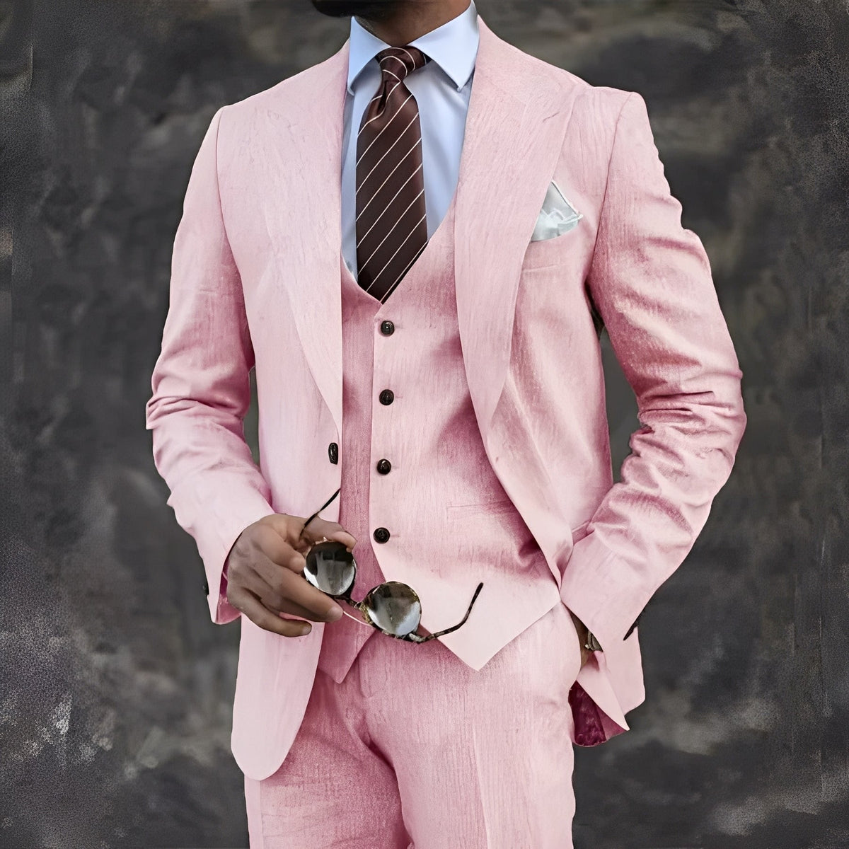 Elwyn - Conjunto de traje de tres piezas elegante