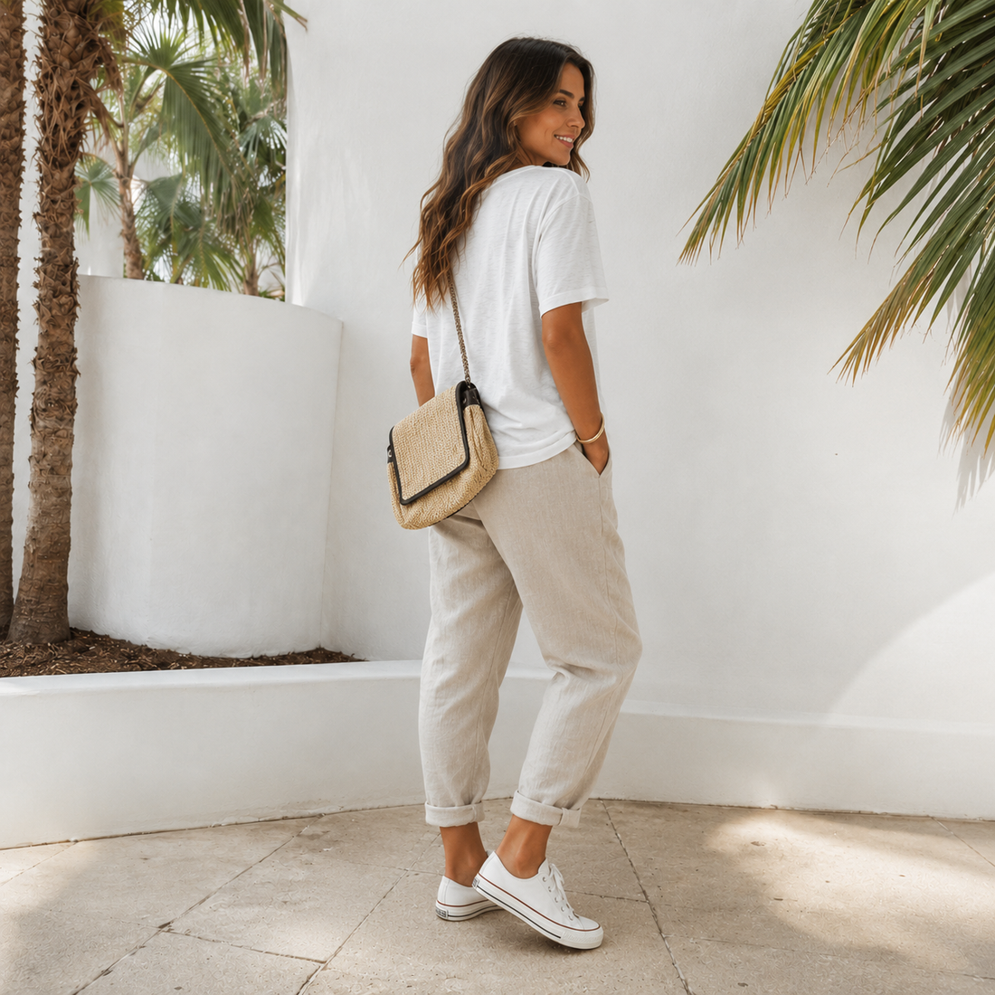 Elwyn - Pantalones Cómodos con Cintura Elástica