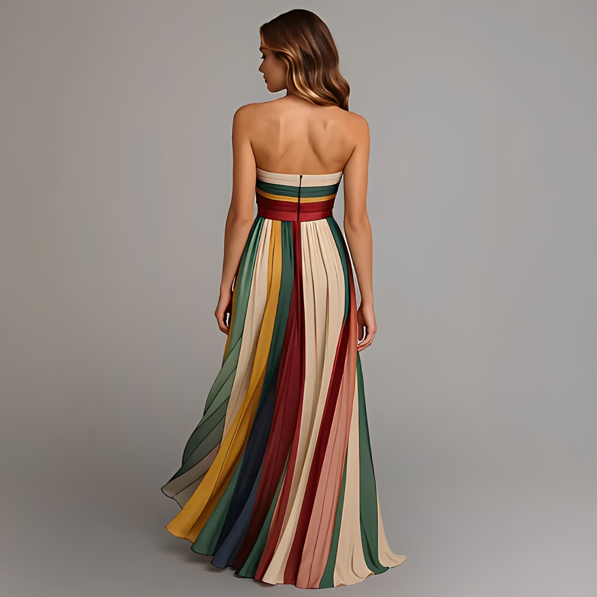 Gracelyn - Vestido Maxi con Estilo de Top sin Tirantes