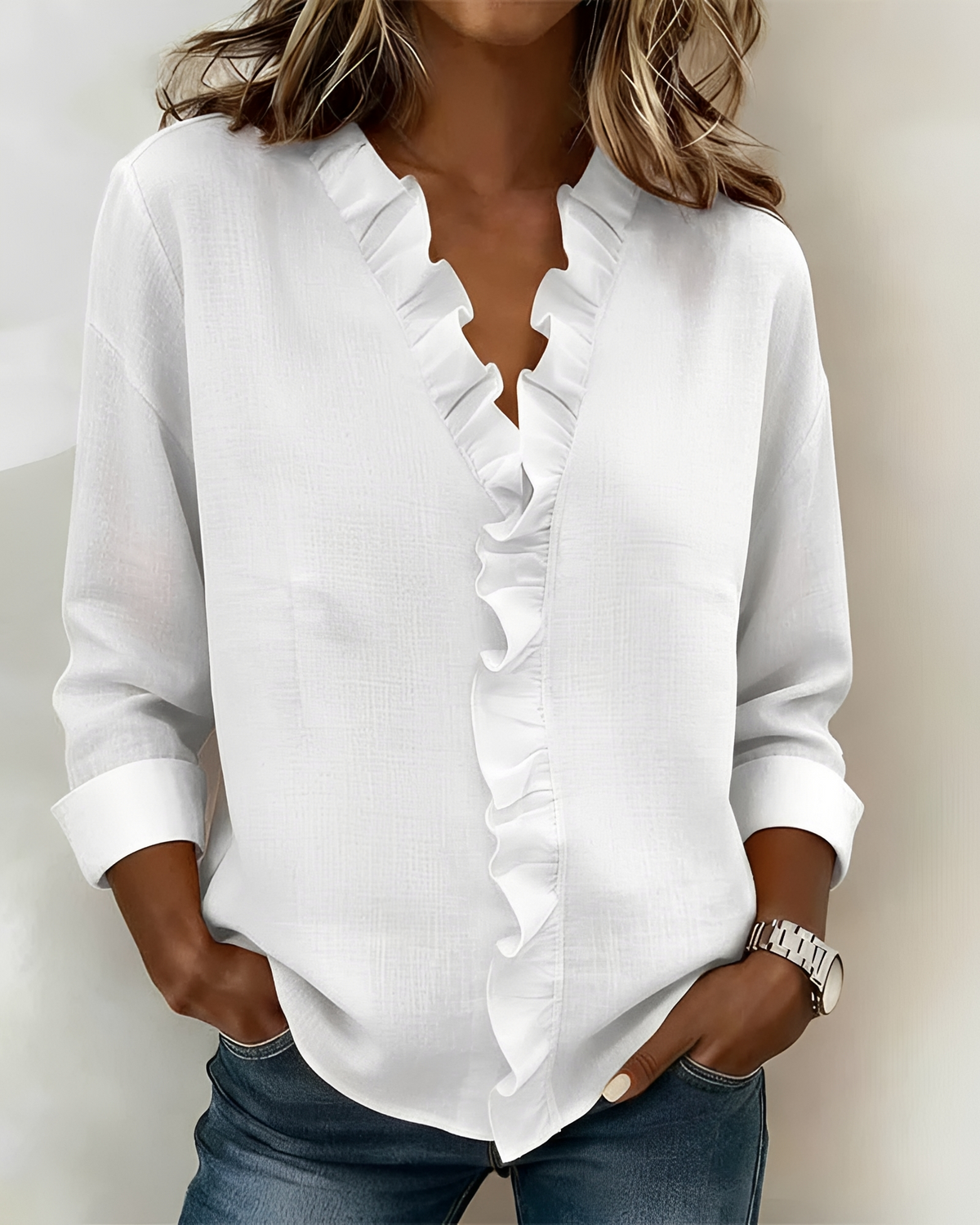 Marjorie - Camisa Elegante de Manga Larga