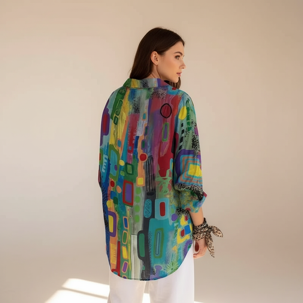 Naeryn - Camisa con Botones y Estampado a la Moda