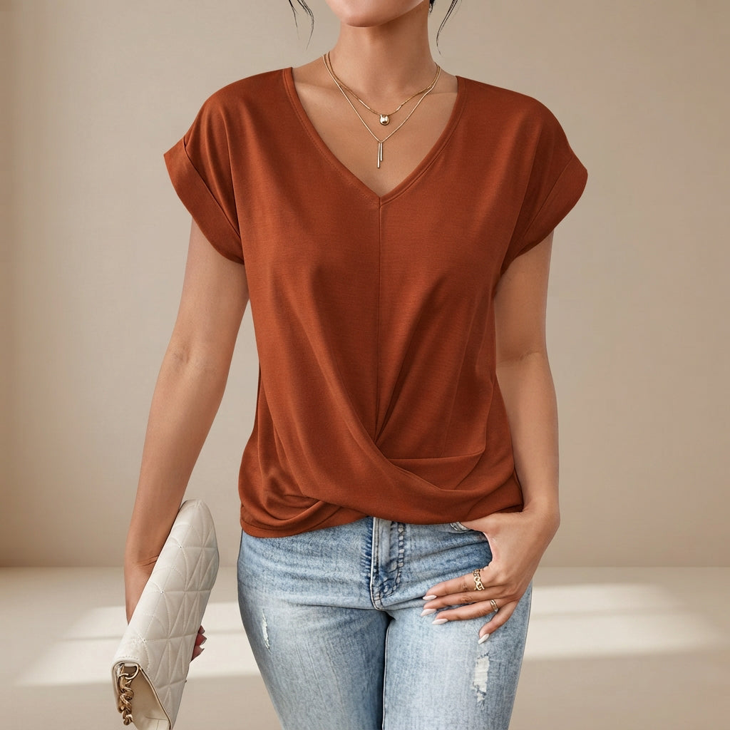 Glenys - Blusa Ligera con Escote en V