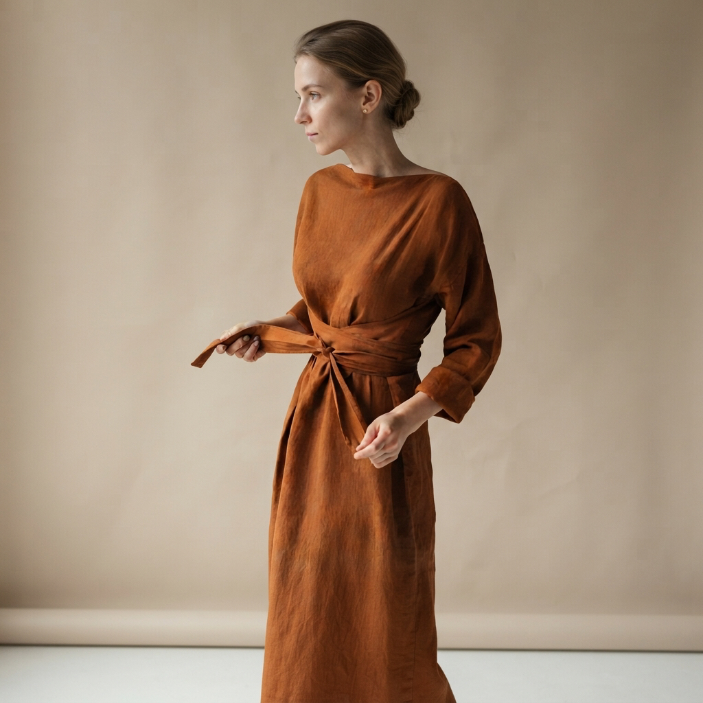 Ashlee - Vestido Maxi Liviano con Cordones y Corte Amplio
