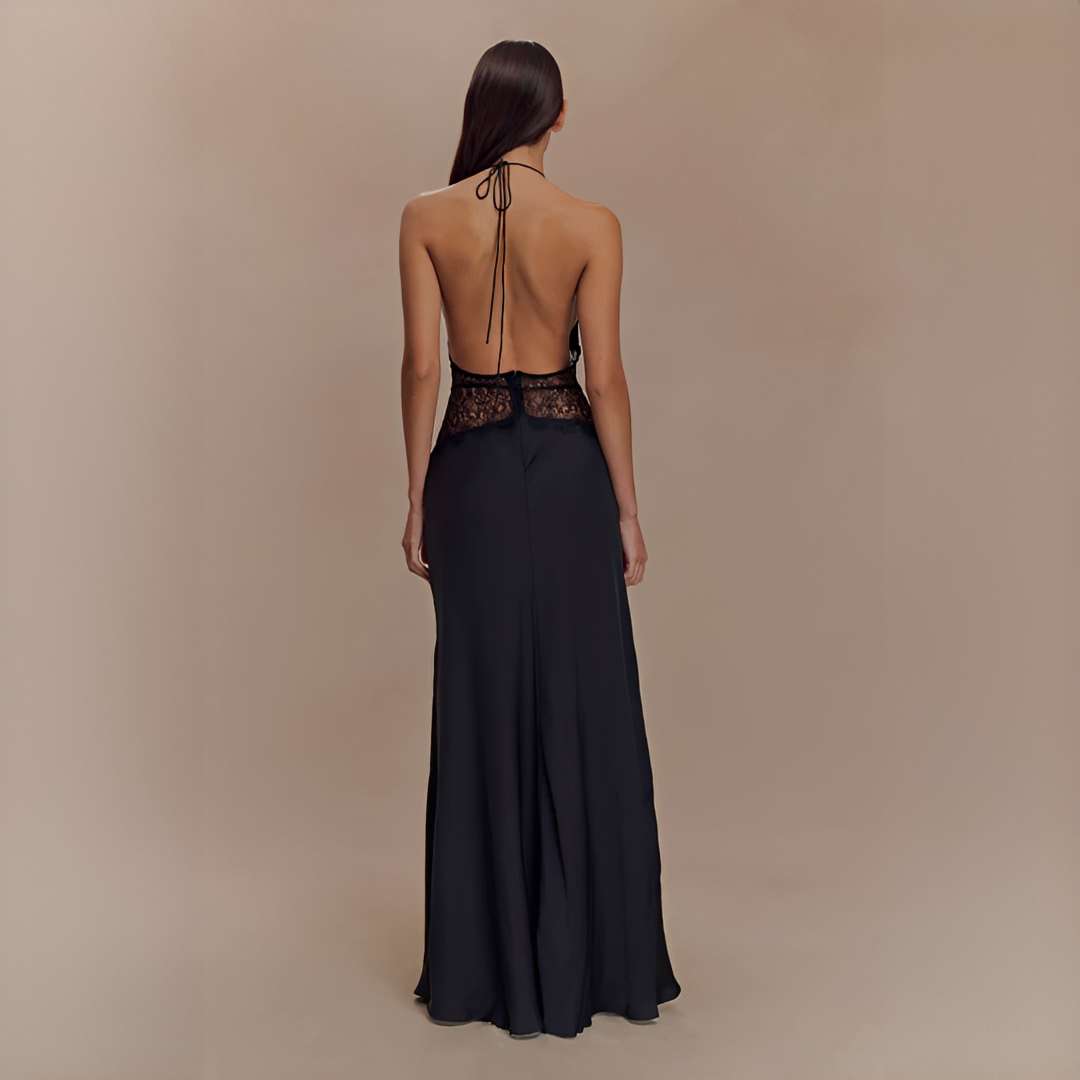 Velina - Vestido de Gala sin Costuras con Cuello Halter