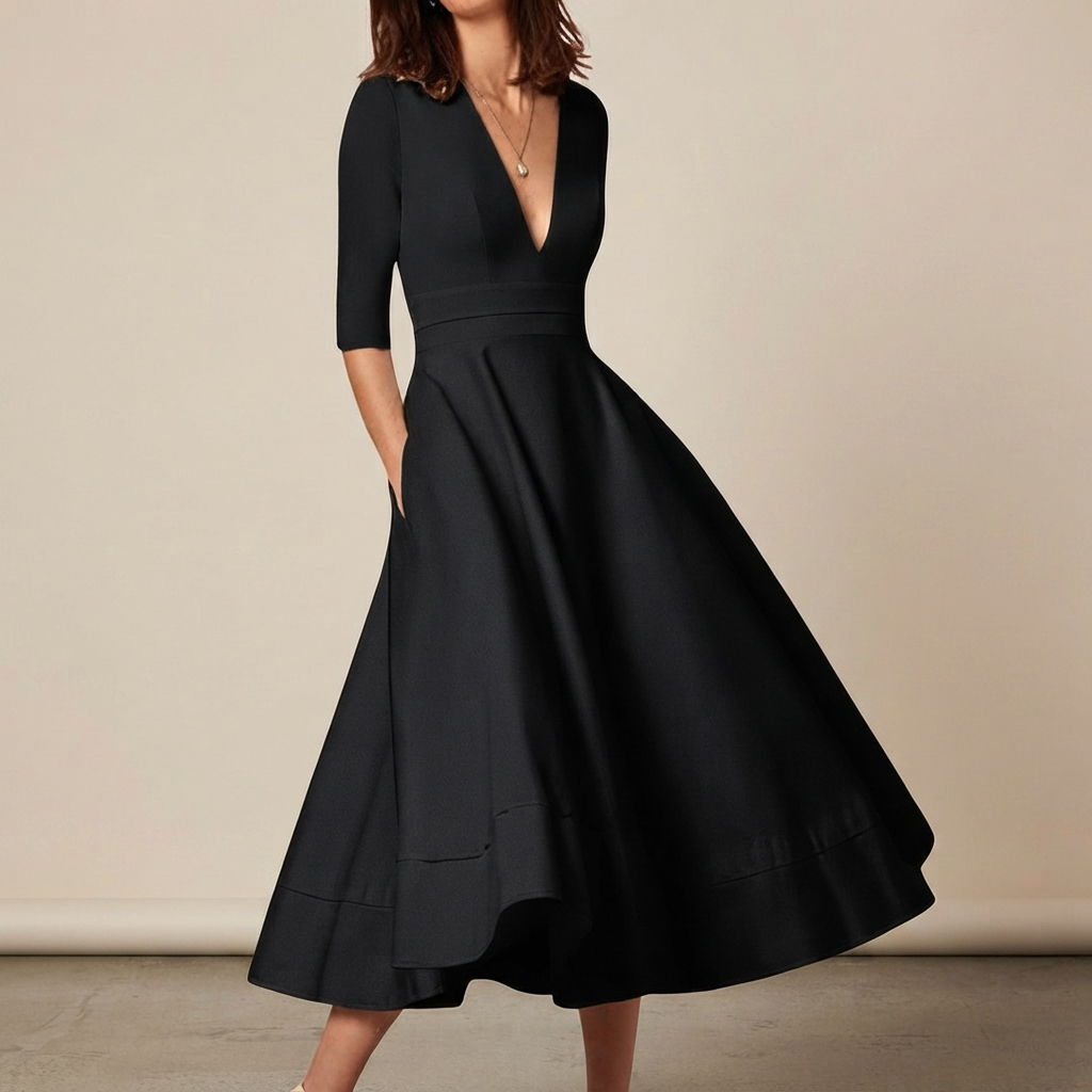 Debbie - Vestido Sofisticado con Escote en V