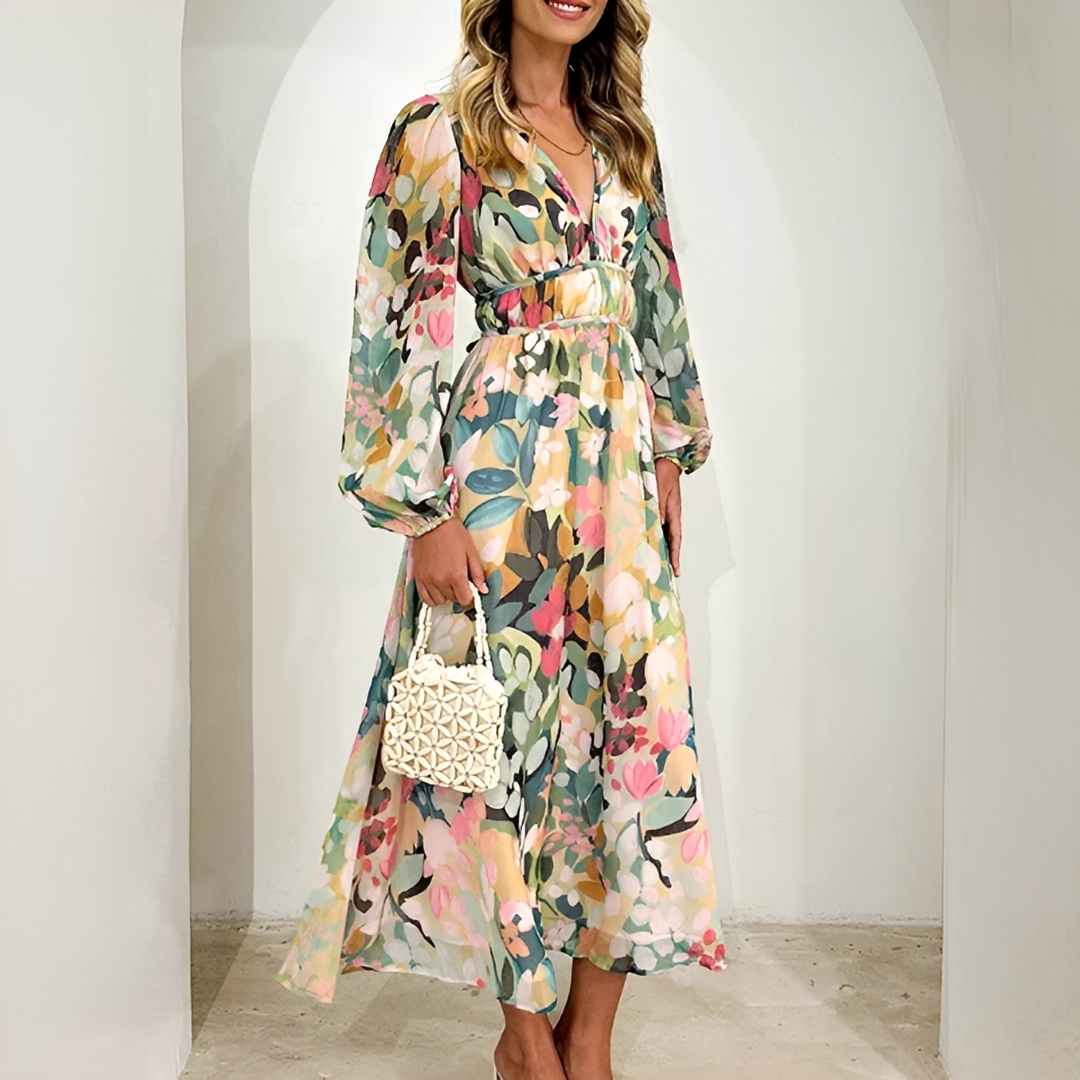 Kiara - Vestido Elegante Con Mangas Largas y Holgado