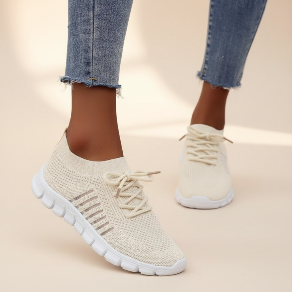 Vicky - Zapatillas con Cordones y Transpirables