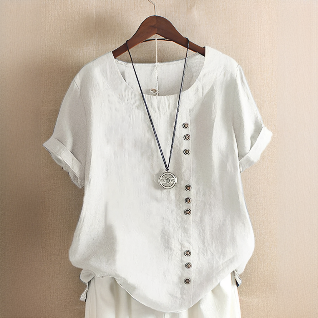 Noelle - Blusa Chic con Botones y Corte Holgado