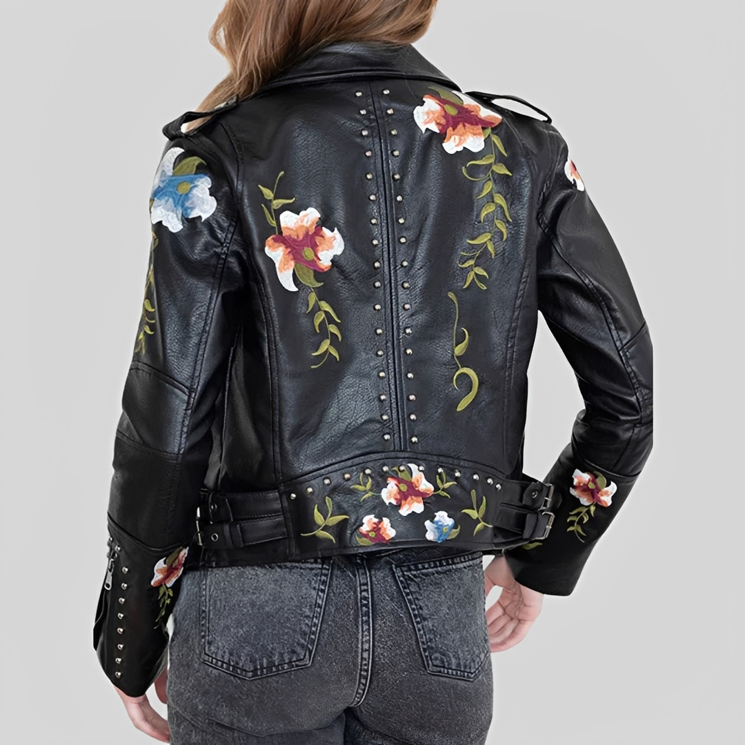 Zoey - Chaqueta Retro Bordada