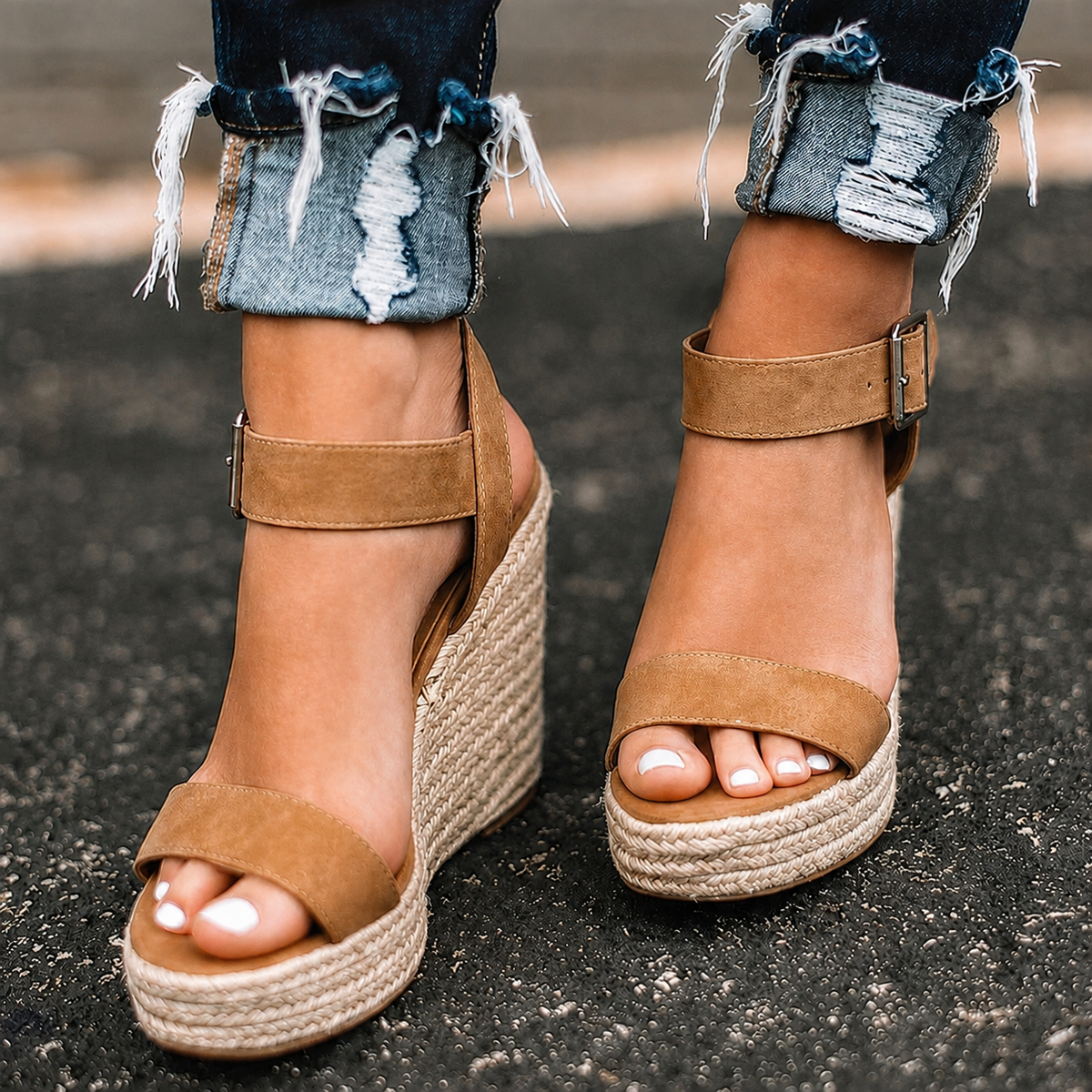 Laquita - Sandalias de Cuña Elegantes