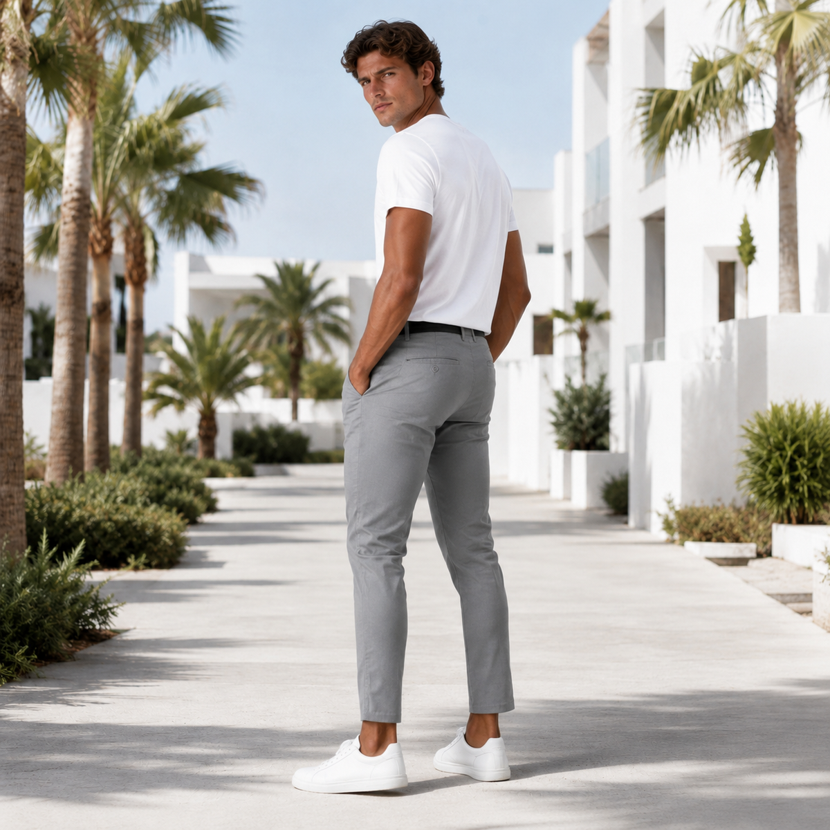 Benyamin - Pantalones Casuales de Corte Ajustado