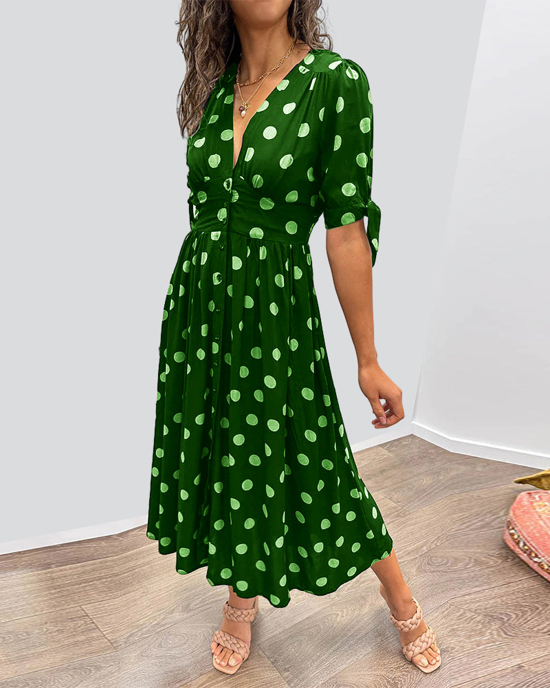 Penelope - Vestido midi de dama con puntos