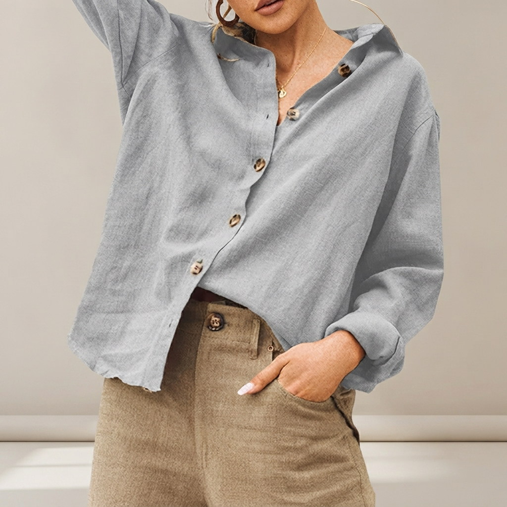 Jordilyn - Camisa Casual con Botones