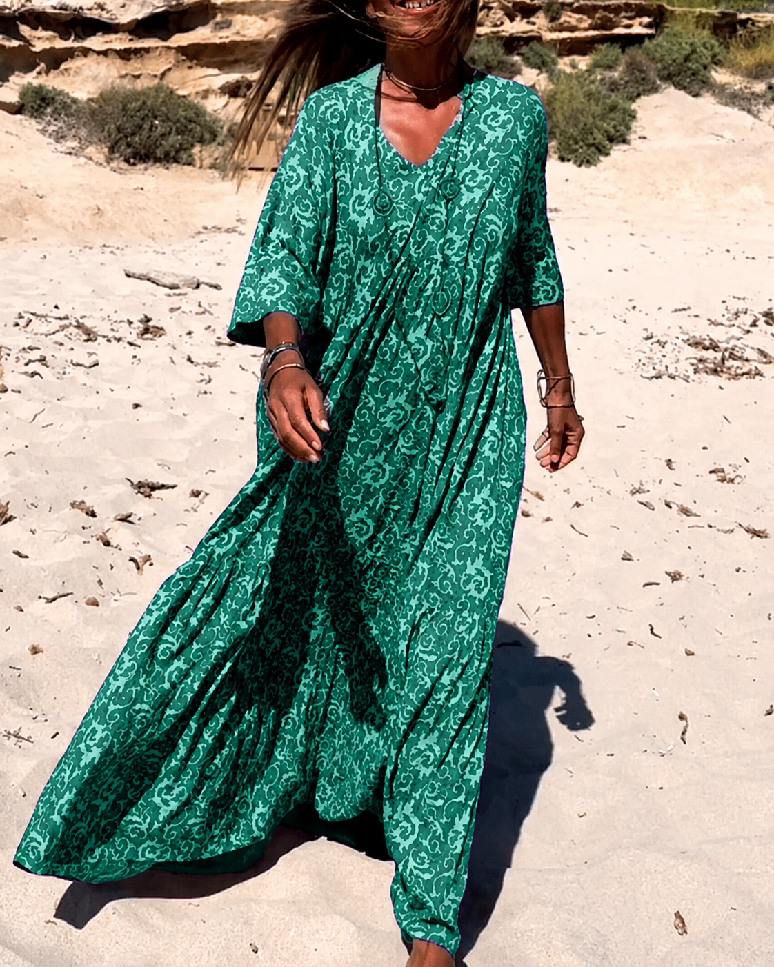 Lucienne - Vestido de Moda con Escote en V