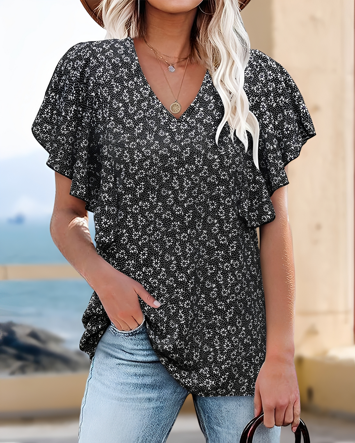 Eleri - Blusa Sofisticada con Escote en V