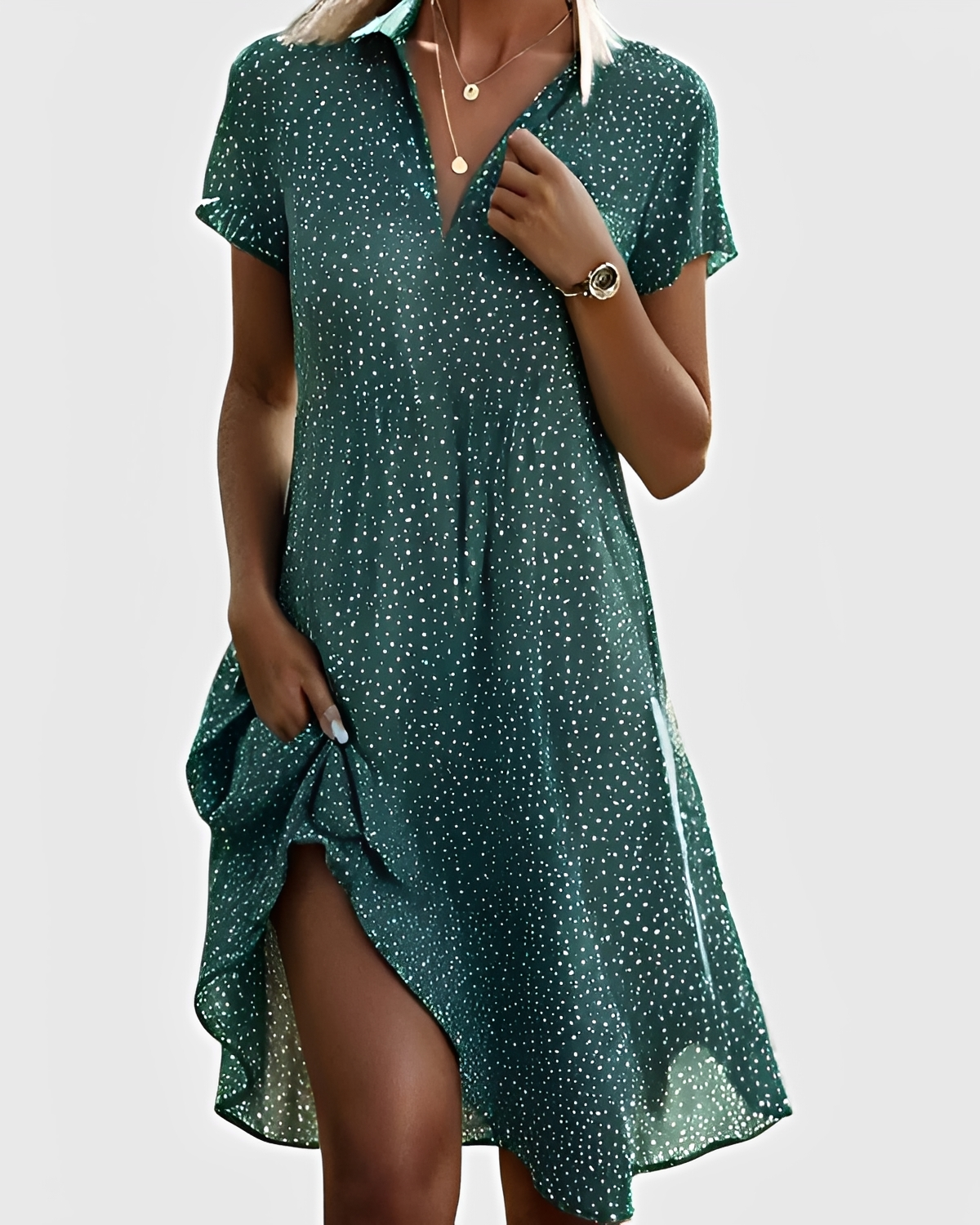 Vivella - Vestido Midi Sofisticado con Cuello en V