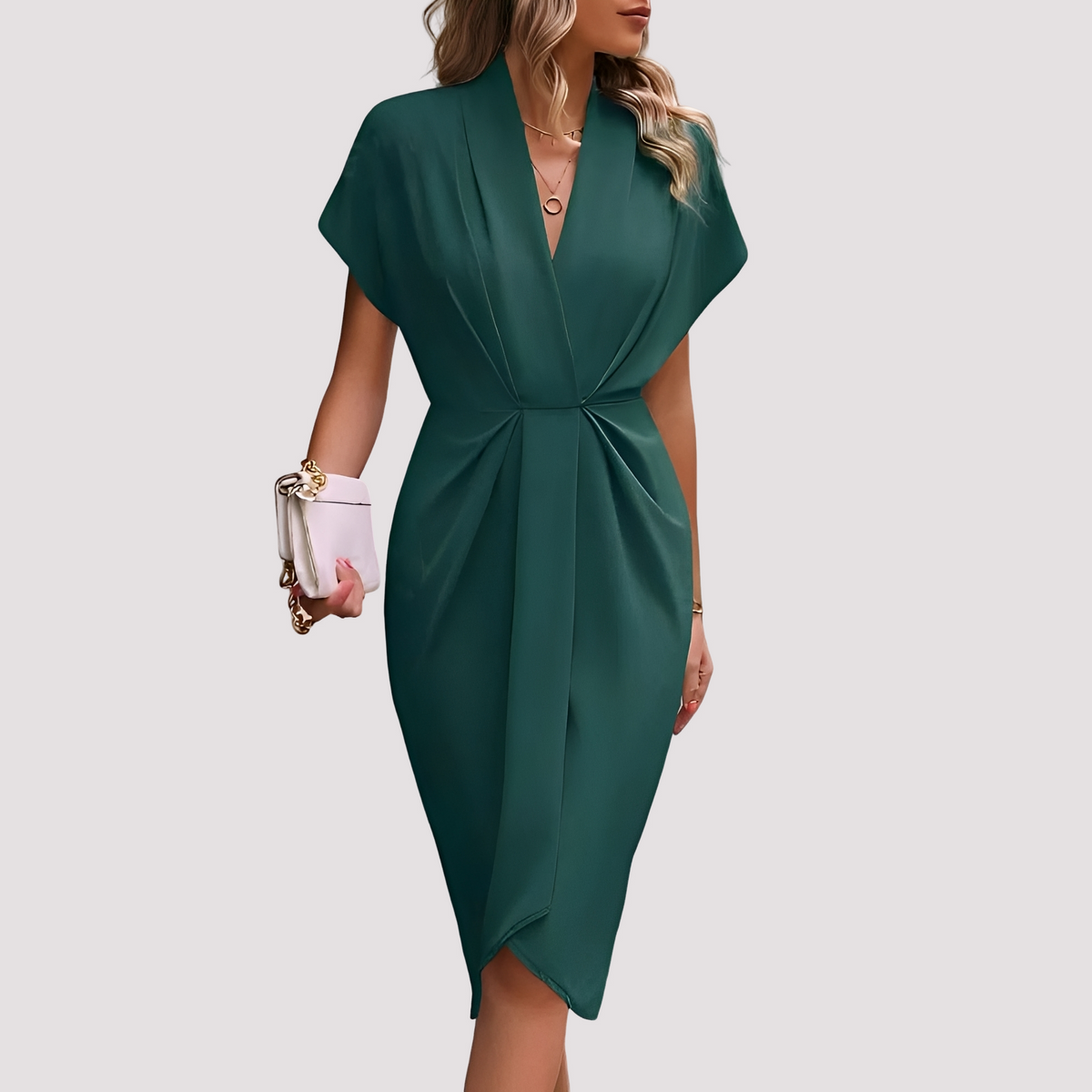 Gwen - Vestido Midi Elegante con Abertura