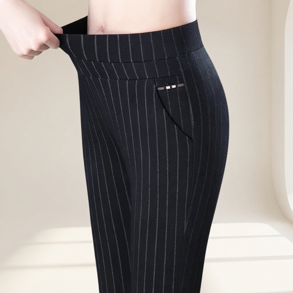 Marga - Pantalones Rectos con Cintura Flexible
