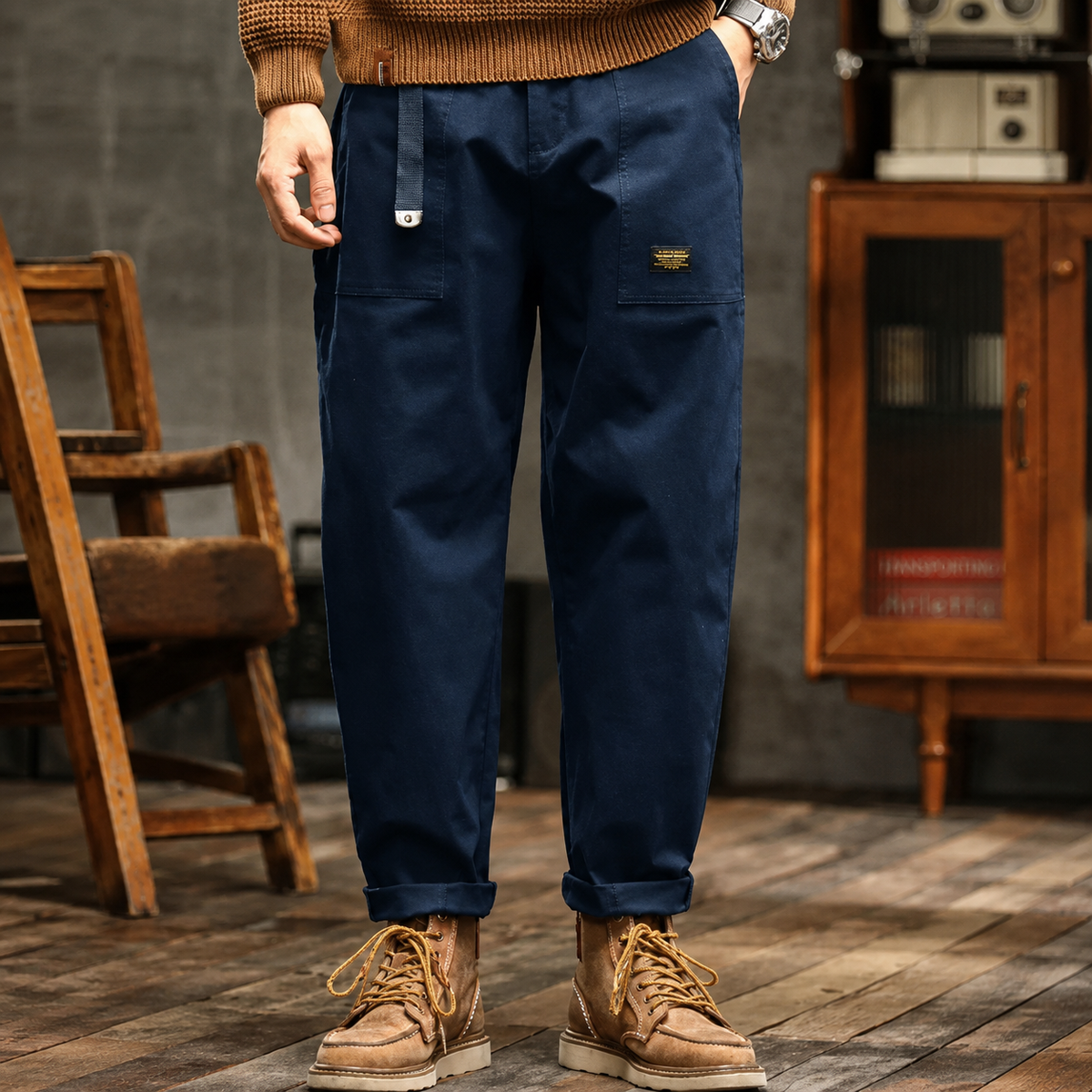Clyde - Pantalones de Corte Suelto con Estilo Retro