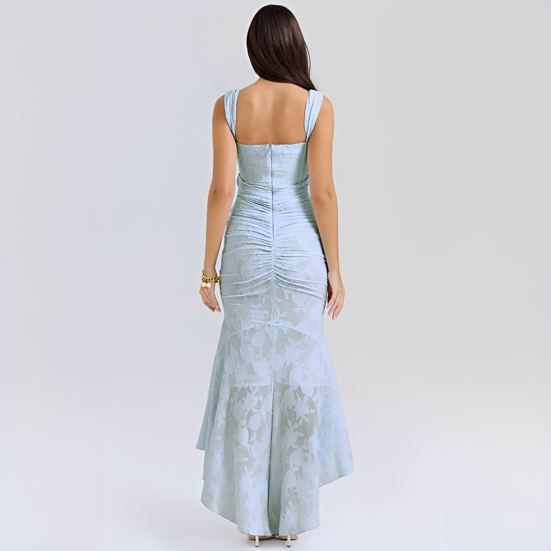 Cynthia - Vestido Sofisticado con Cintura Cruzada Midi