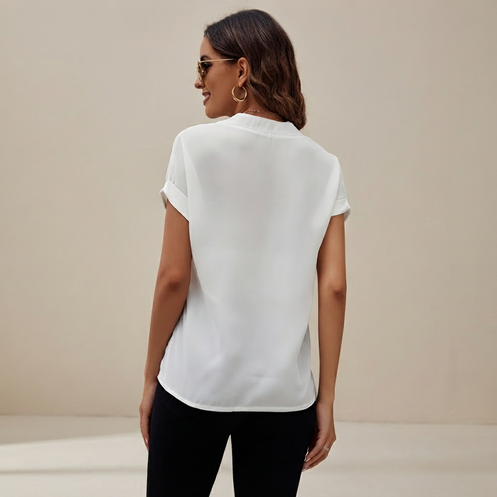 Anissa - Blusa Casual con Cuello en V