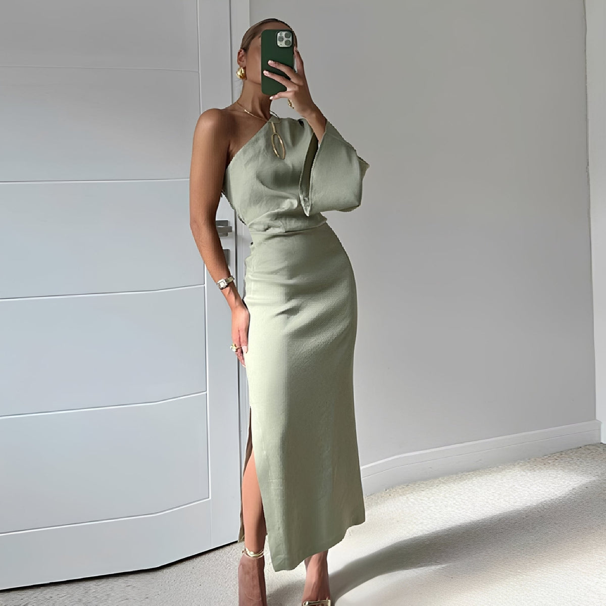 Everett - Vestido Maxi de Un Hombro