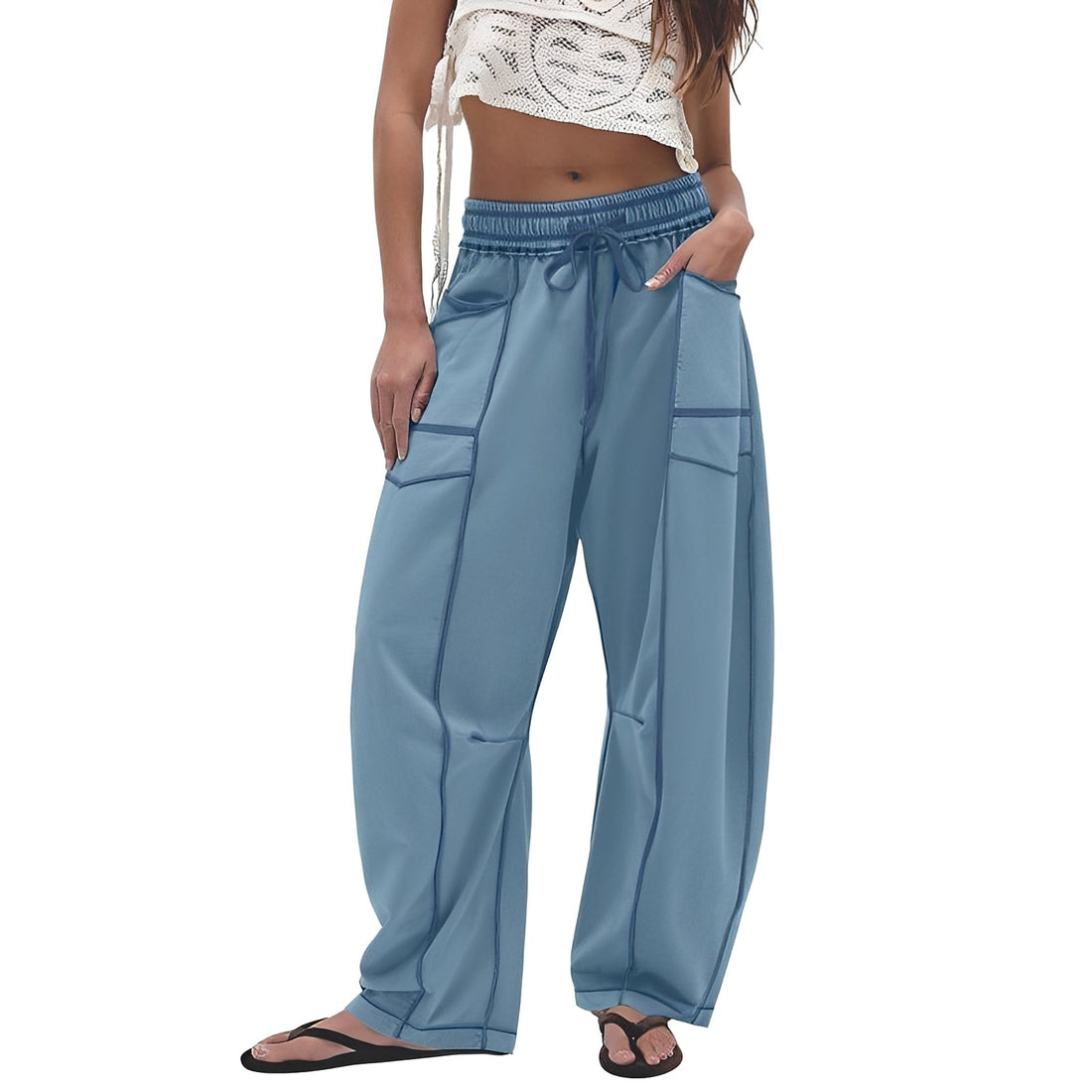 Marianne - Pantalones Elegantes de Pierna Ancha