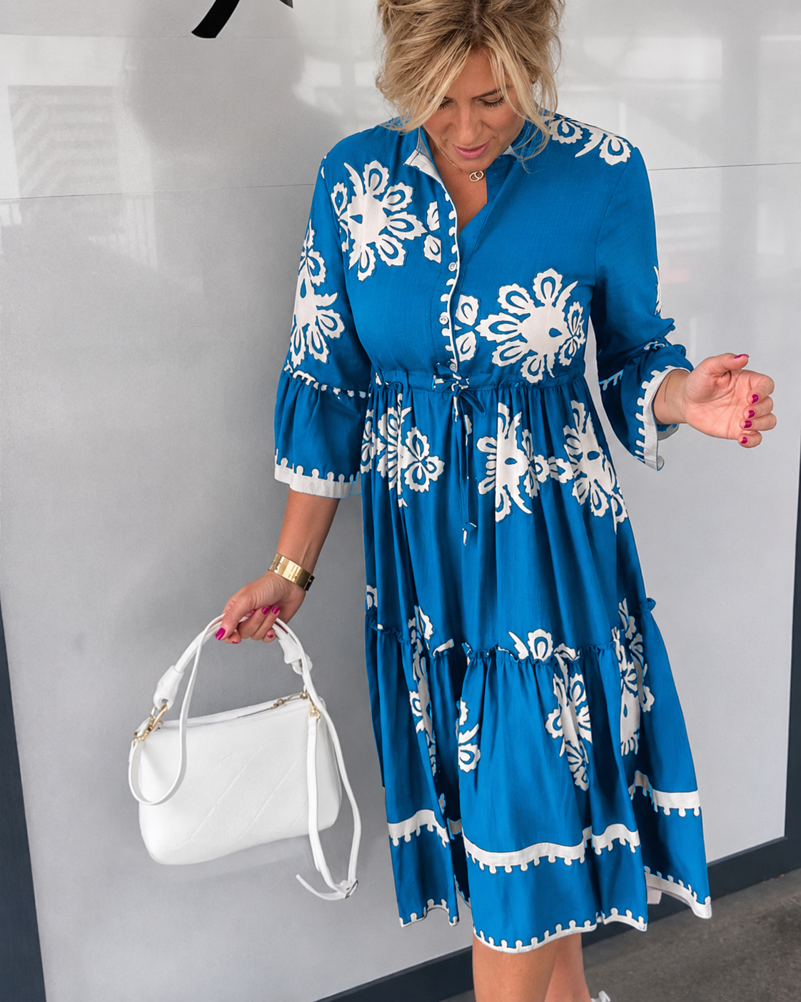 Lelia - Vestido Midi con Botones Sofisticado