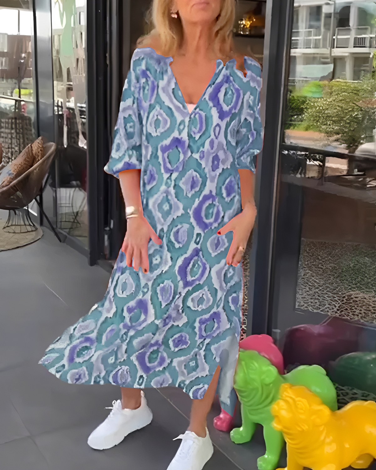 Rachael - Vestido Midi Sofisticado con Cuello en V