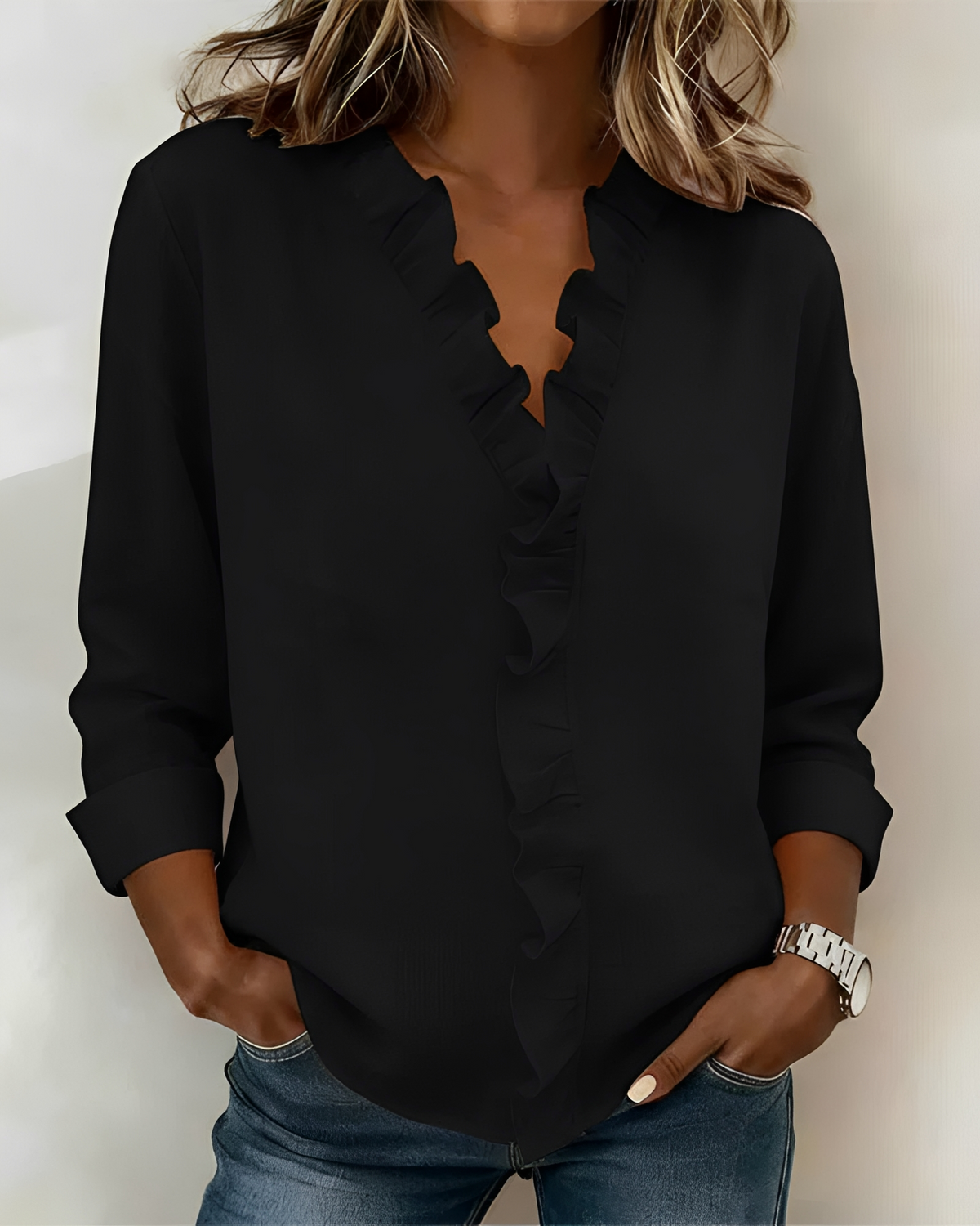 Marjorie - Camisa Elegante de Manga Larga