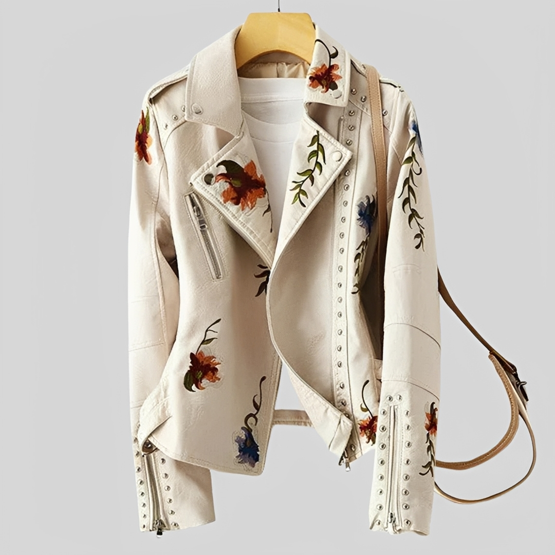 Zoey - Chaqueta Retro Bordada