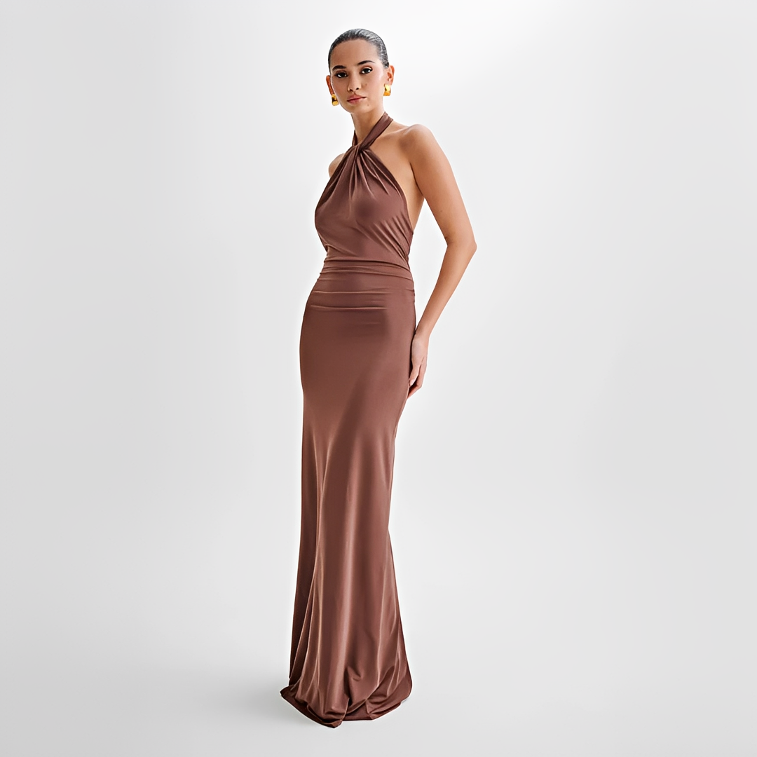 Jianna - Vestido Maxi con Halter Elegante