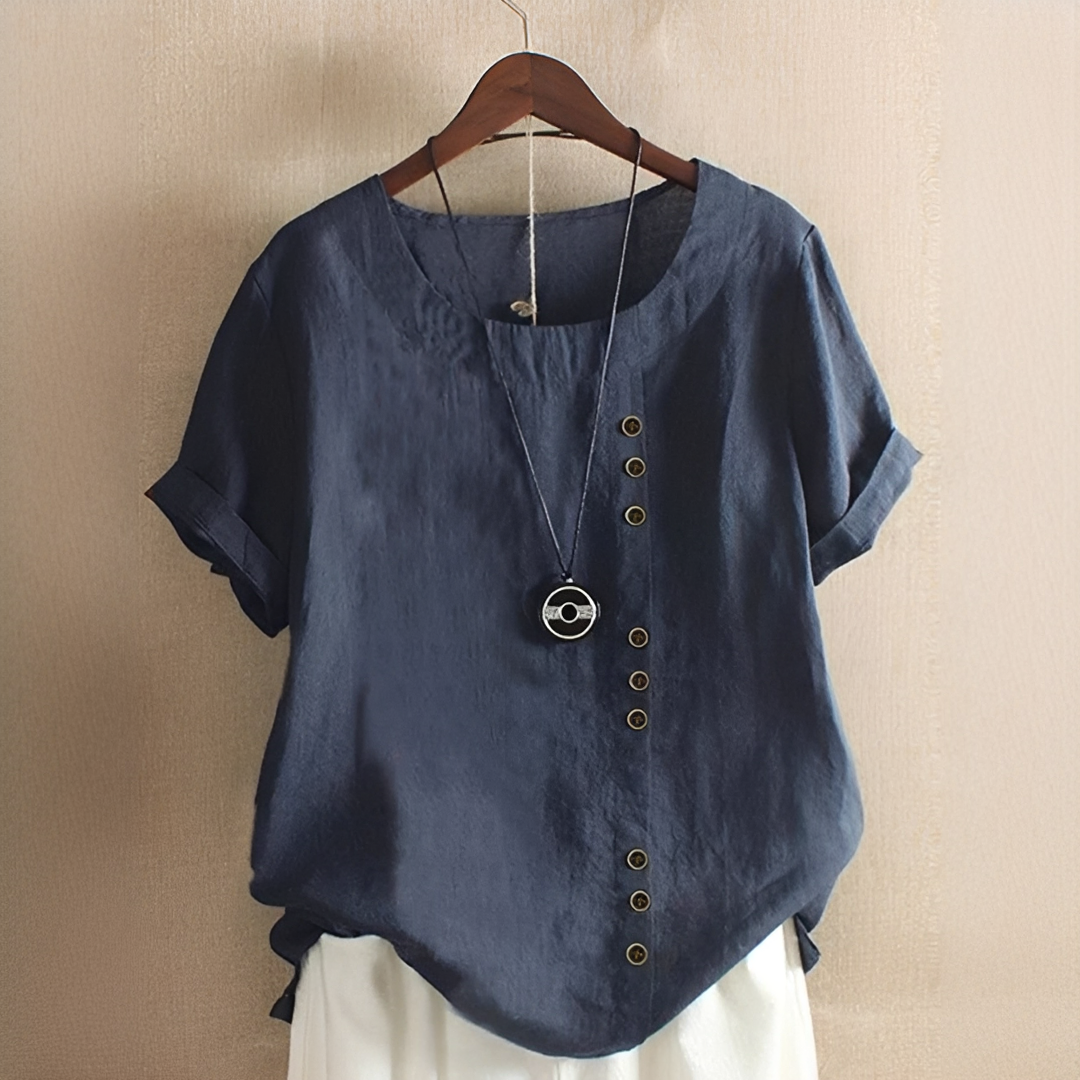 Noelle - Blusa Chic con Botones y Corte Holgado