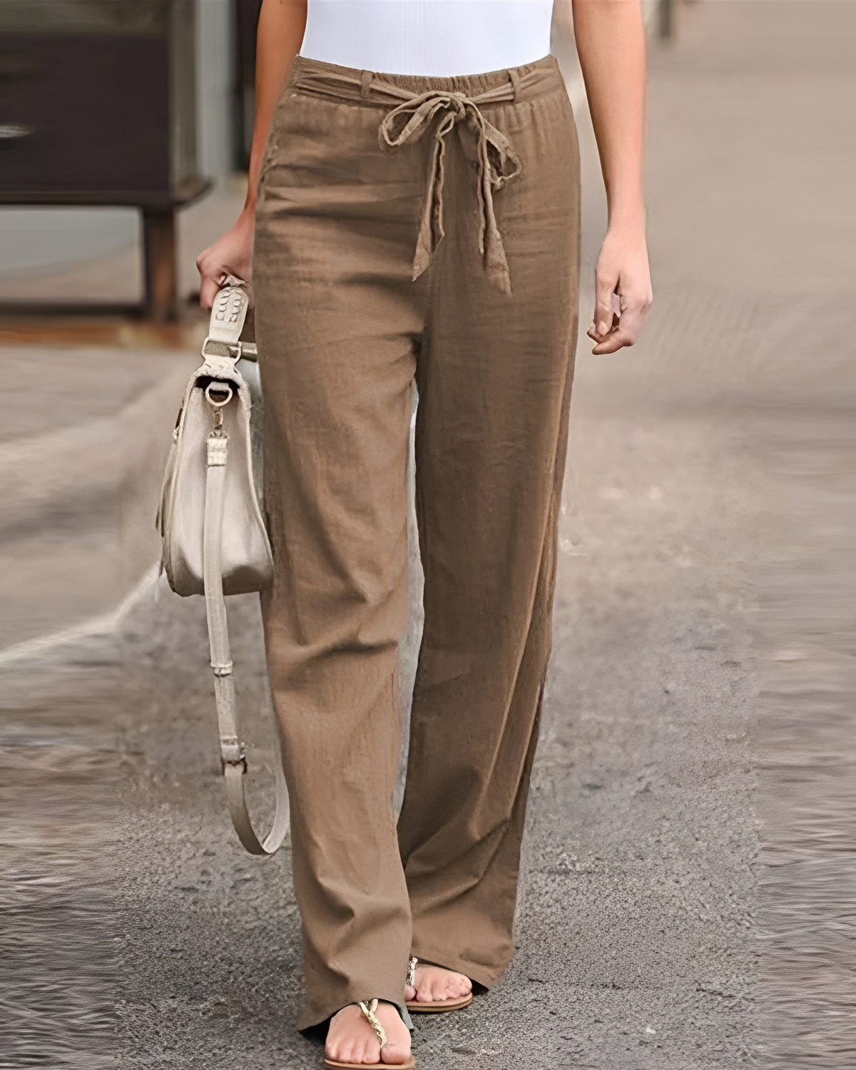 Saniyah - Pantalones con Cintura Ajustable y Cordón