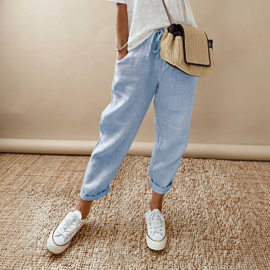 Elwyn - Pantalones Cómodos con Cintura Elástica
