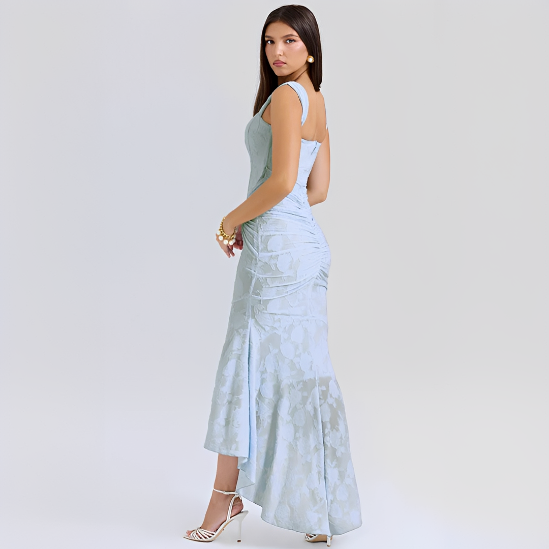 Cynthia - Vestido Sofisticado con Cintura Cruzada Midi