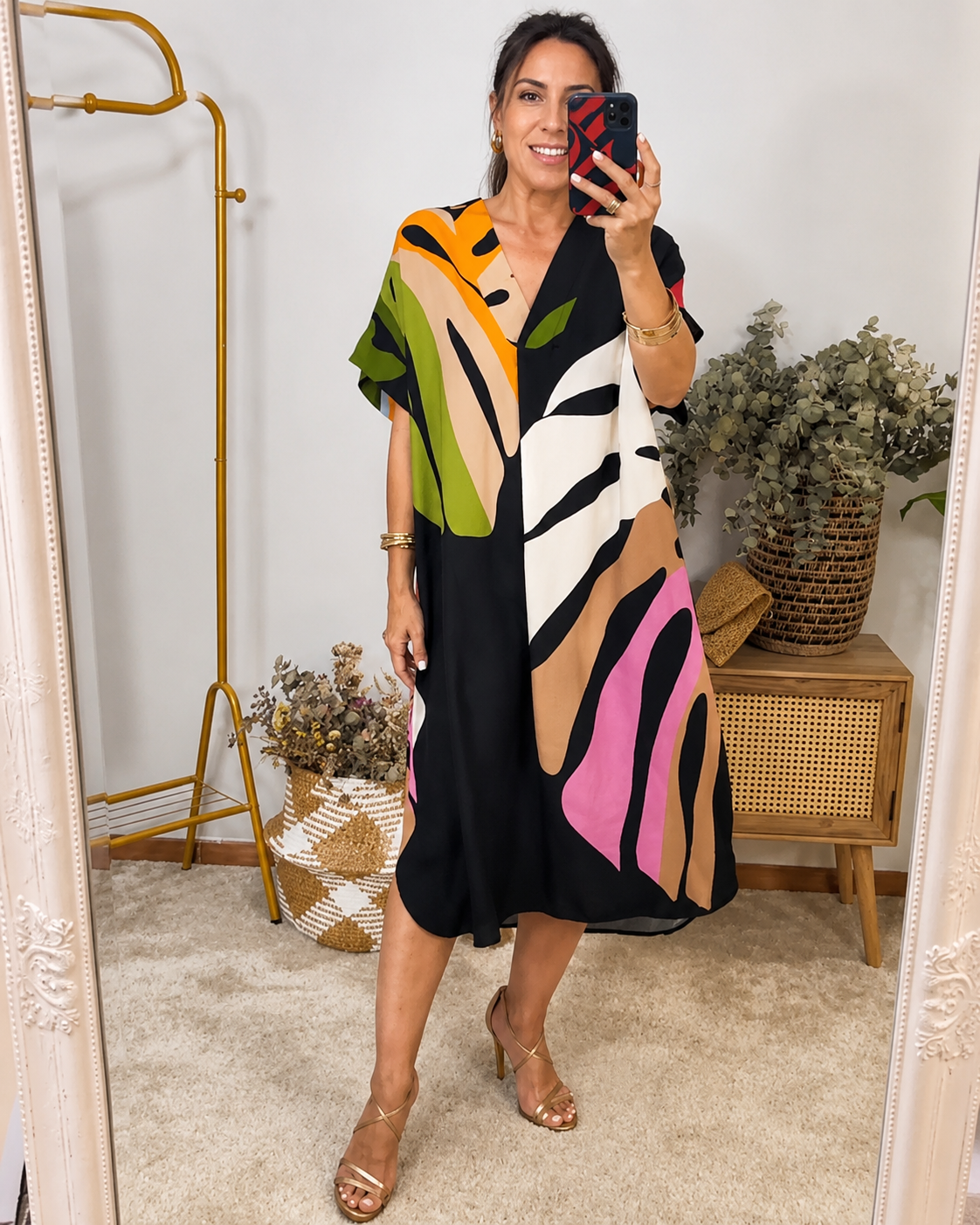 Curlene - Vestido Midi Sofisticado y Holgado