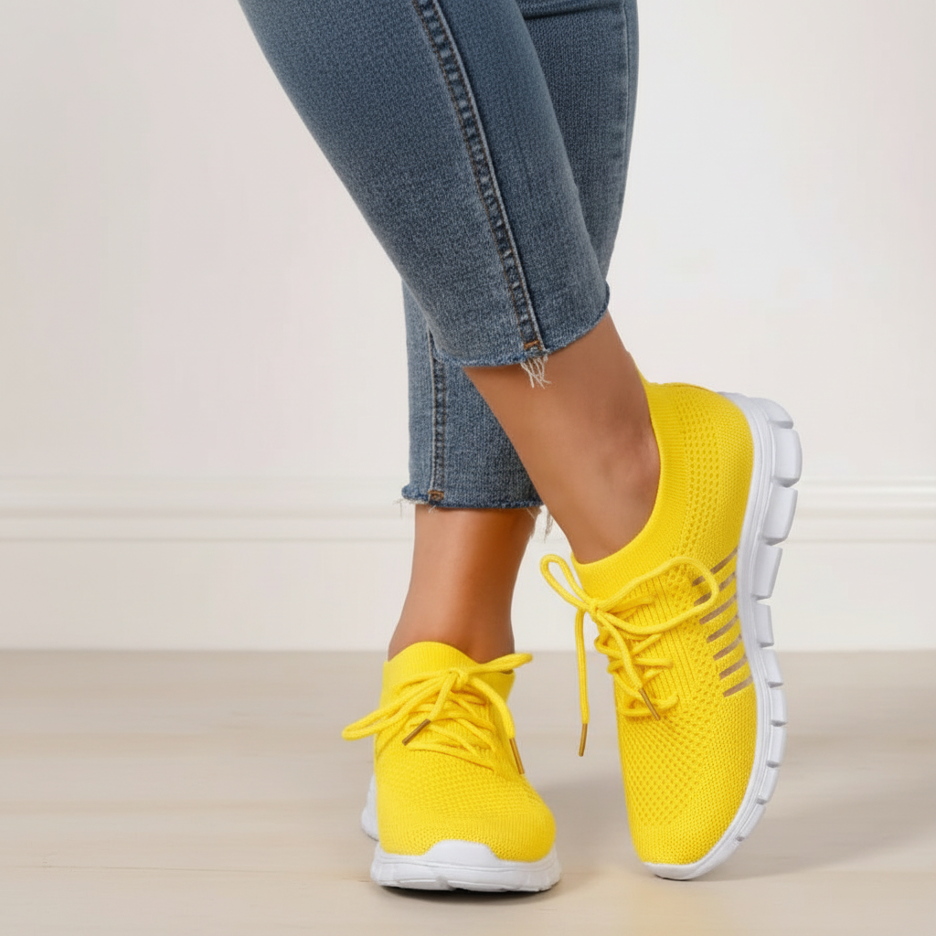 Vicky - Zapatillas con Cordones y Transpirables