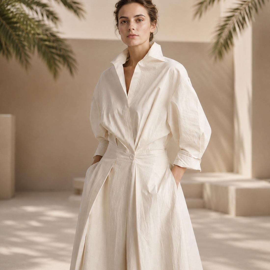Laverne - Vestido Midi con Estilo y Corte Amplio