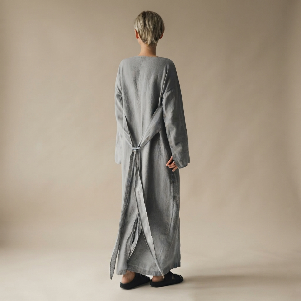 Ashlee - Vestido Maxi Liviano con Cordones y Corte Amplio
