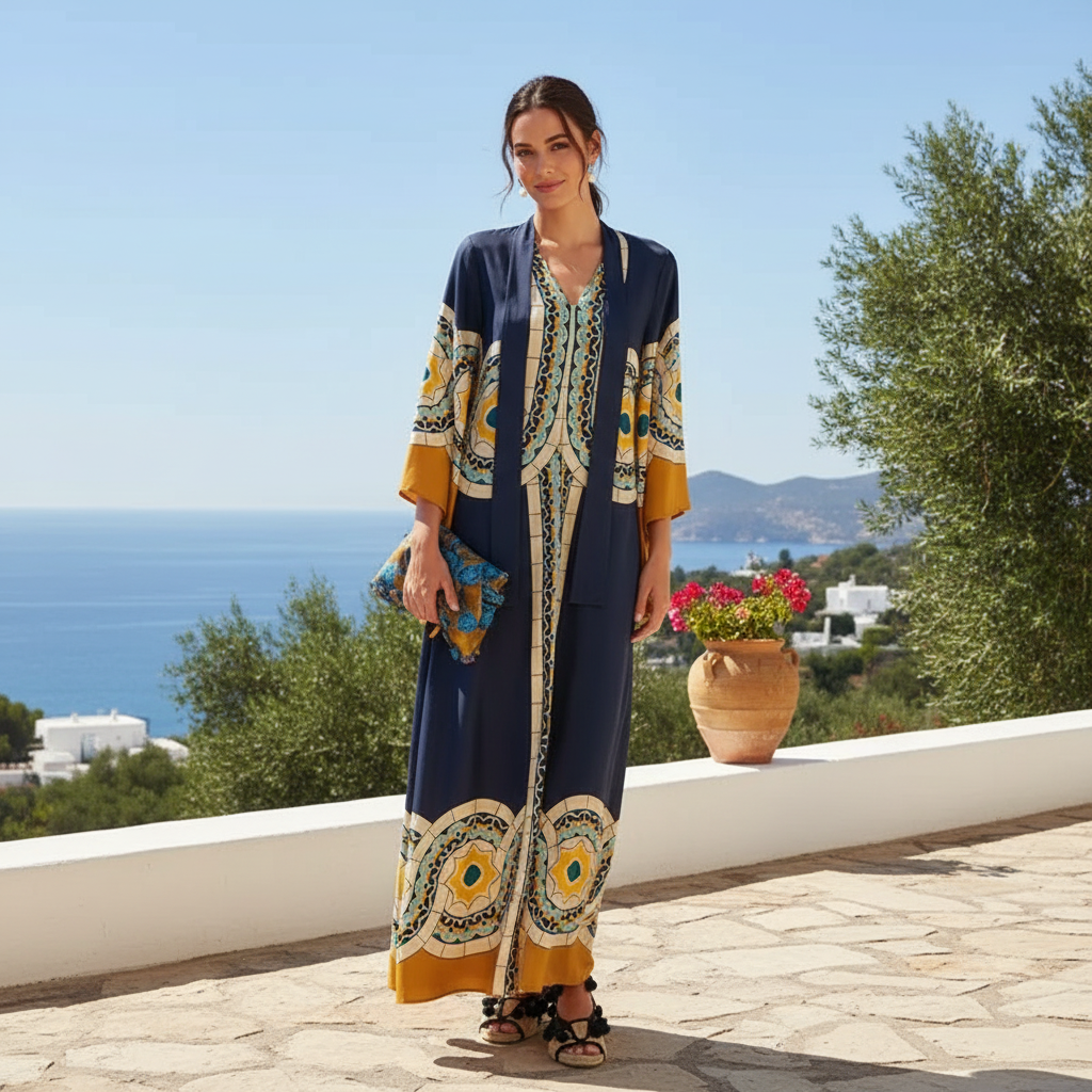 Kymbrea - Vestido Maxi Holgado y Estiloso