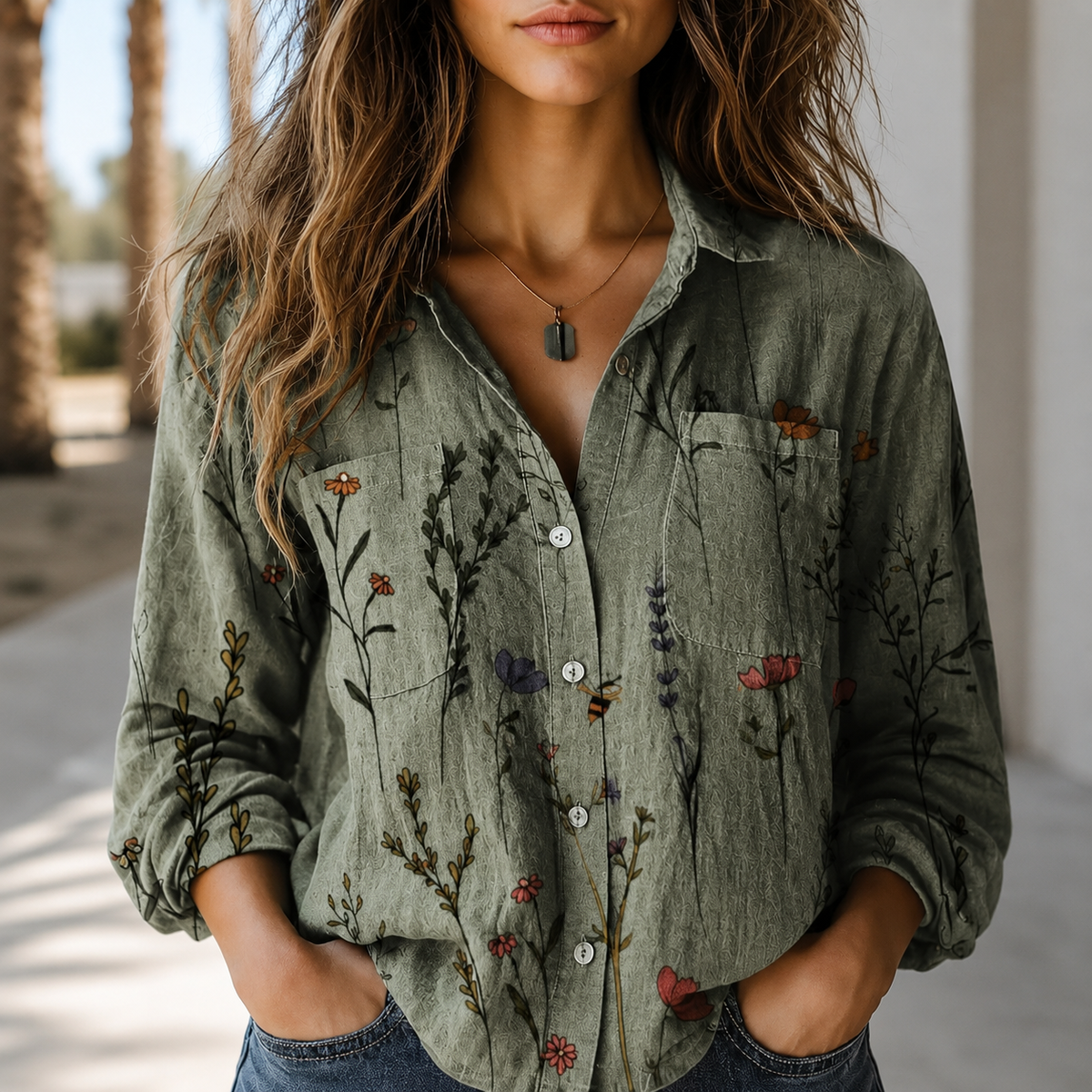 Rhoslyn - Camisa Retro Ligera