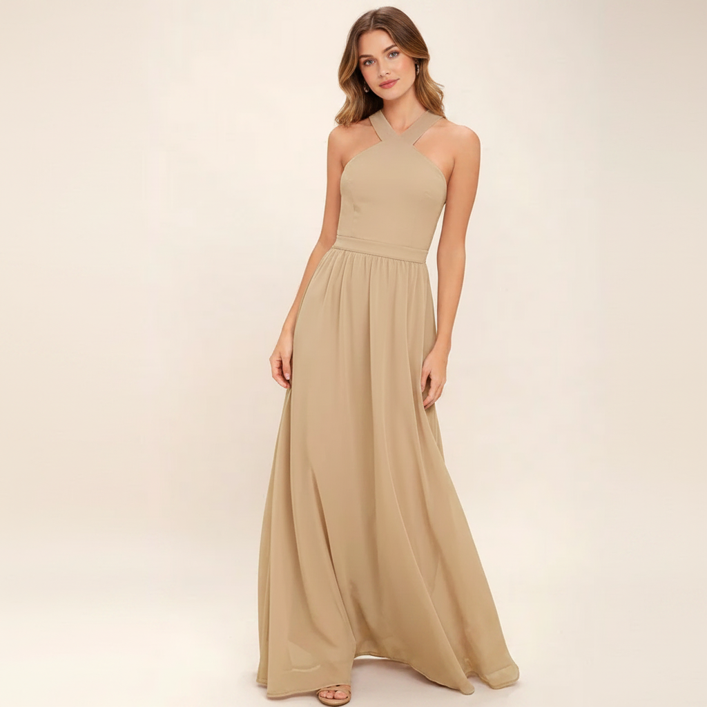 Suzanne - Vestido Maxi Sofisticado con Escote Cruzado