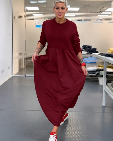 Imelda - Vestido Casual con Cuello Redondo